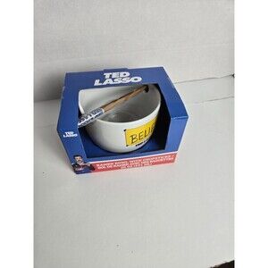 Ted Lasso-themed ramen bowl with chopsticks, featuring the iconic "Believe"